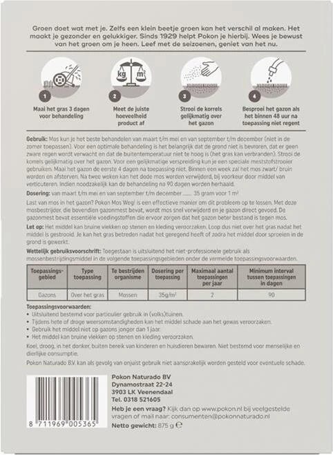 Pokon Mosbestrijding 875 Gr - Afbeelding 2