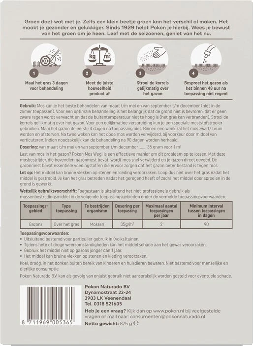 Pokon Mosbestrijding 875 Gr - Afbeelding 3