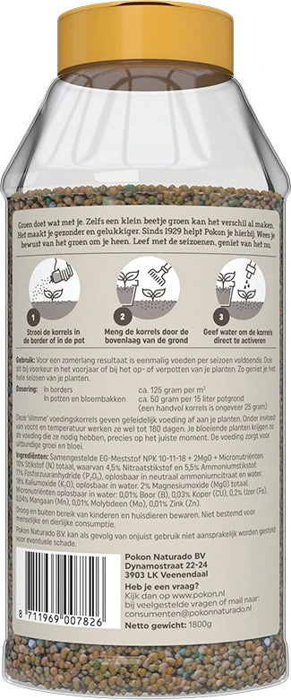 Pokon Langwerkende Voedingskorrels 1650 G - Afbeelding 2