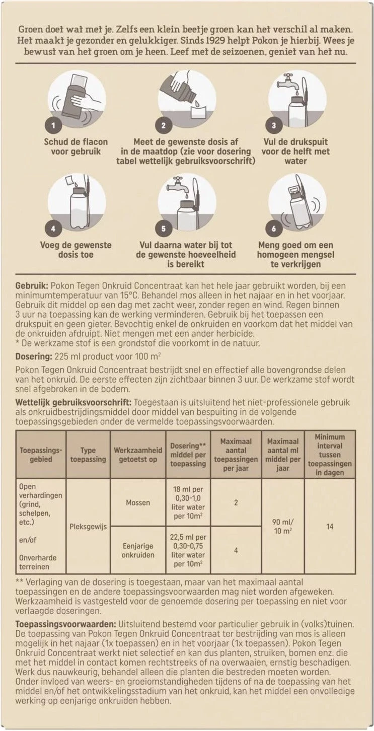 Pokon Tegen Onkruid Concentraat 225 Ml - Afbeelding 2