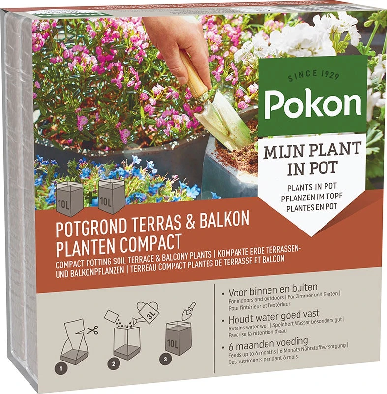 Pokon Potgrond Terras & Balkon Planten Compact 20L - Afbeelding 2