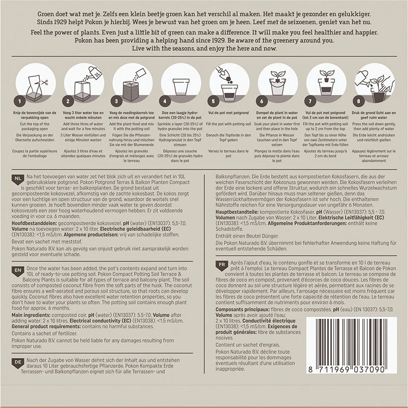 Pokon Potgrond Terras & Balkon Planten Compact 20L - Afbeelding 3