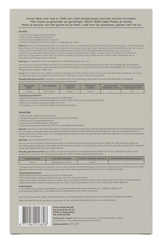 Pokon Mos En Onkruid Weg! 3-in-1 Voor 25m² - Afbeelding 2