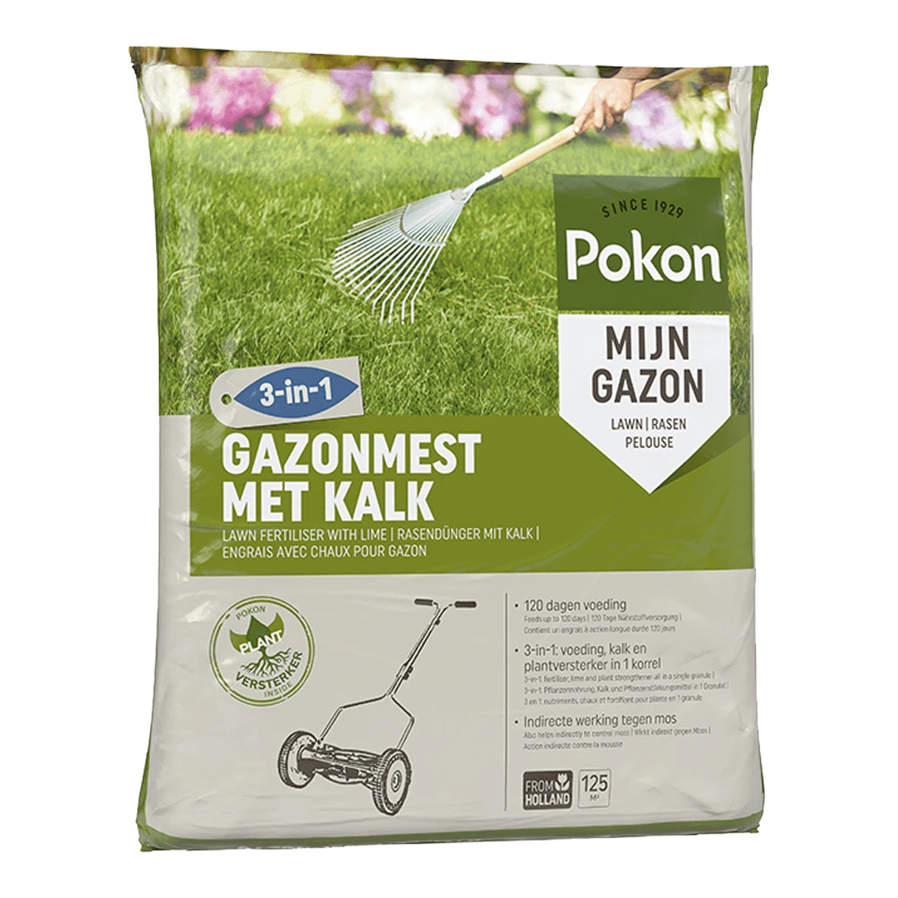 Pokon Gazonmest Met Kalk 8,4kg Voor 125mu00b2 - Gazonmeststof, Gazonkalk